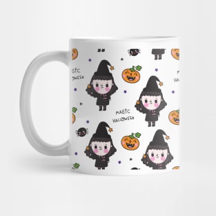 Cute Halloween witch cartoon kawaii design Mug